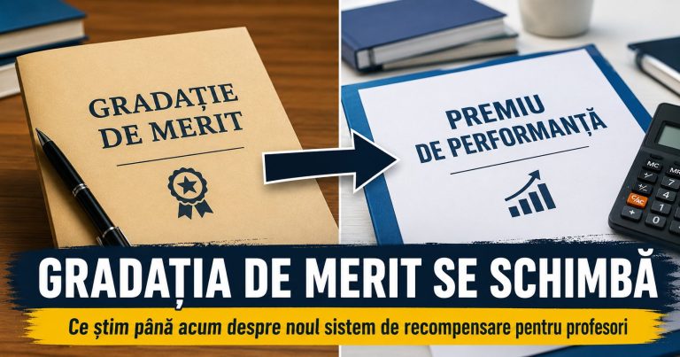 Unul dintre cele mai râvnite beneficii din educație intră în era incertitudinii. Ce se schimbă pentru profesorii care primesc gradație de merit